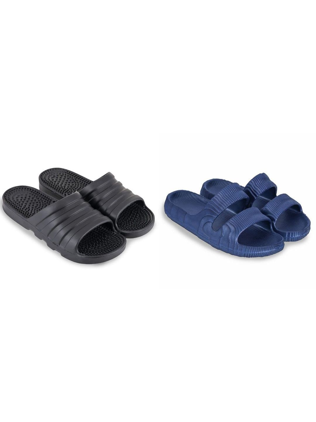 Feel alive Men Set of 2 Comfortable Lightweight Sliders Flip Flops - view 1