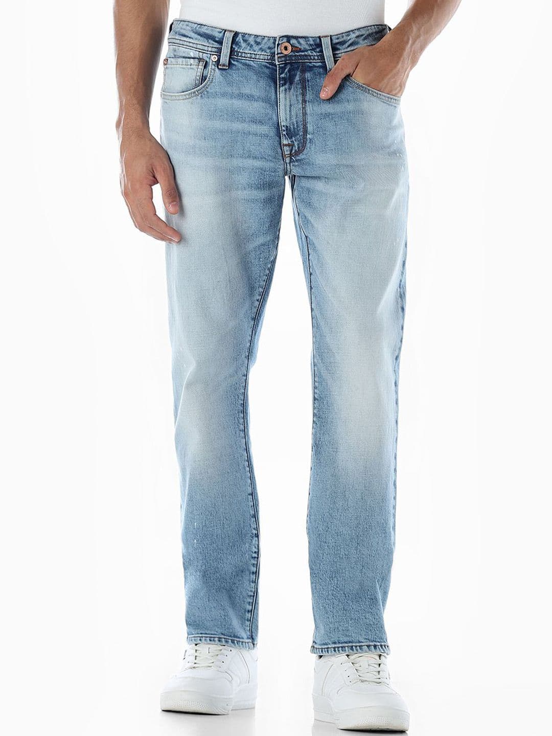 Jack & Jones Men Slim Fit Low-Rise Heavy Fade Stretchable Jeans - view 1