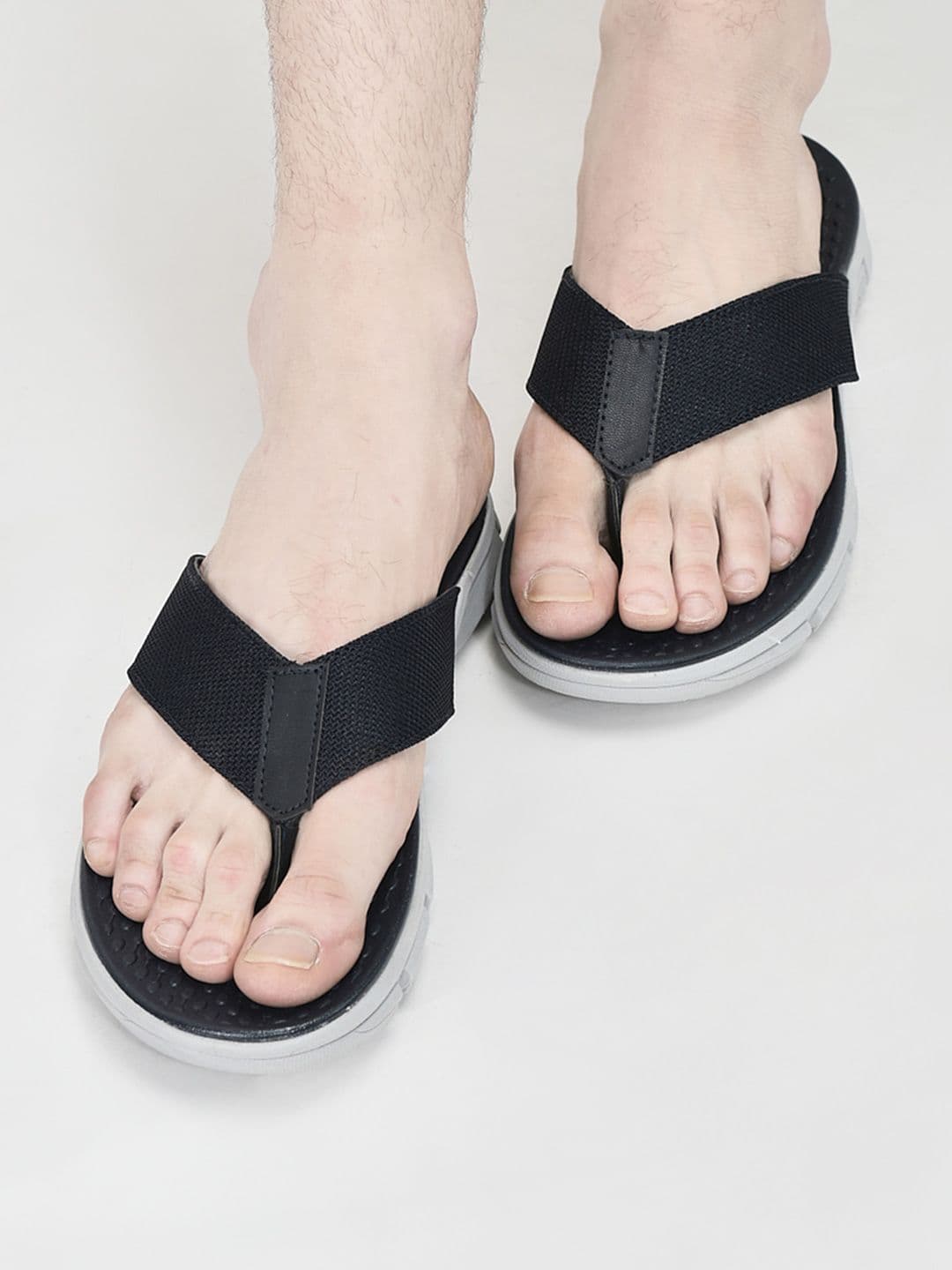 FAUSTO Men Blue & Grey Thong Flip-Flops - view 1