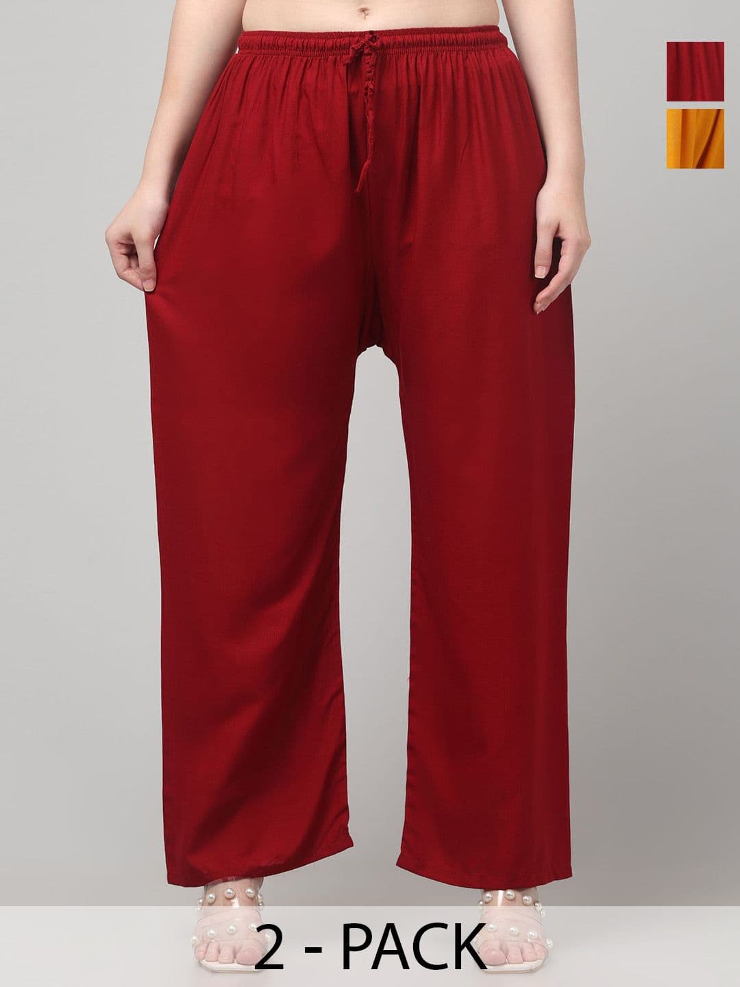 AFFLEON Women Pack of 2 Wide Leg Palazzos - view 1