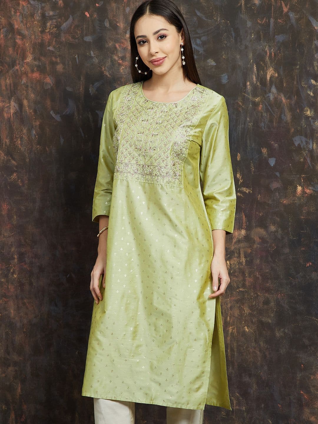 Melange by Lifestyle Women Embroidery Kurta - view 1