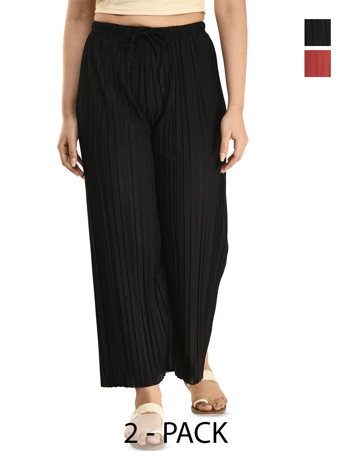 Gladly Women Pack of 2 Straight Palazzos - view 1