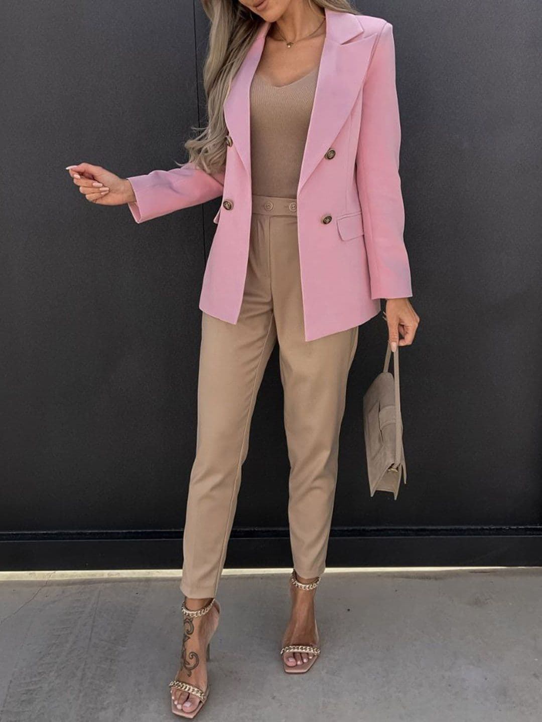 StyleCast Women Notched Lapel Slim Fit Single Breasted Blazer - view 1