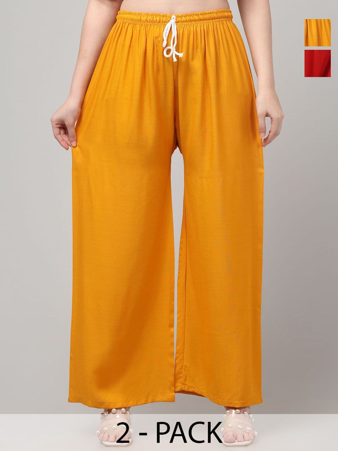 AFFLEON Women Pack of 2 Wide Leg Palazzos - view 1