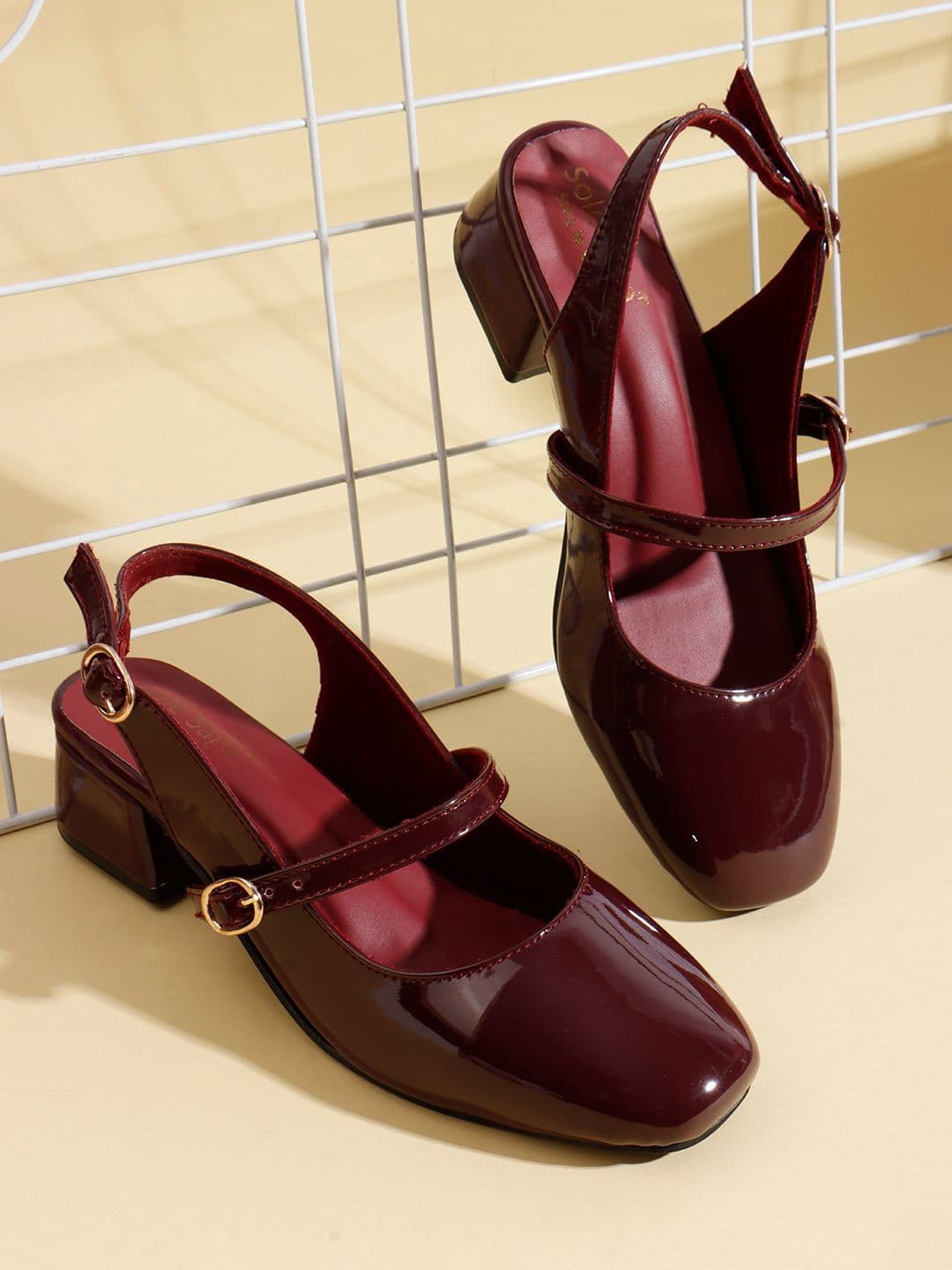 Sole Saga Women Block Mary Janes with Buckles - view 1
