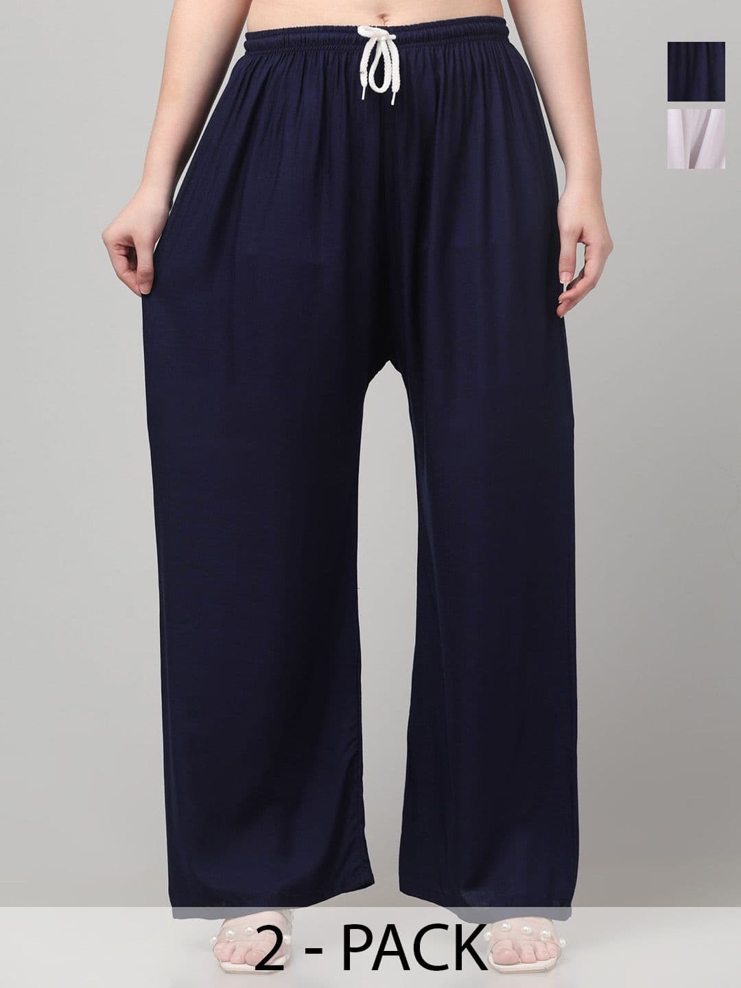 AFFLEON Women Pack of 2 Wide Leg Fit Palazzos - view 1