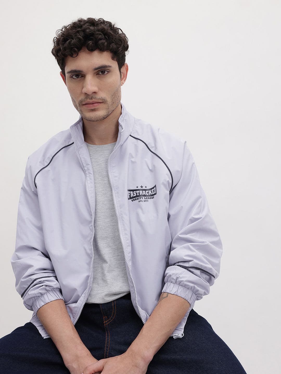 The Roadster Life Co. Printed Raglan Sleeves Tailored Jacket - view 1