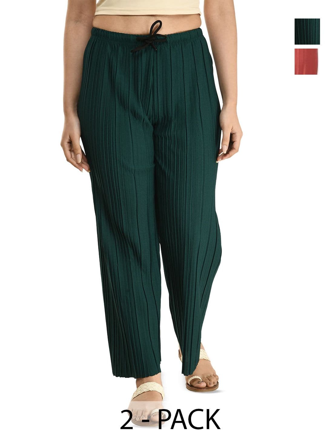 Gladly Women Pack of 2 Chambray Palazzos - view 1