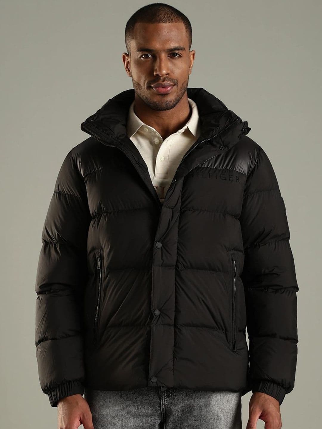 Tommy Hilfiger Men Hooded Solid Puffer Jacket - view 1