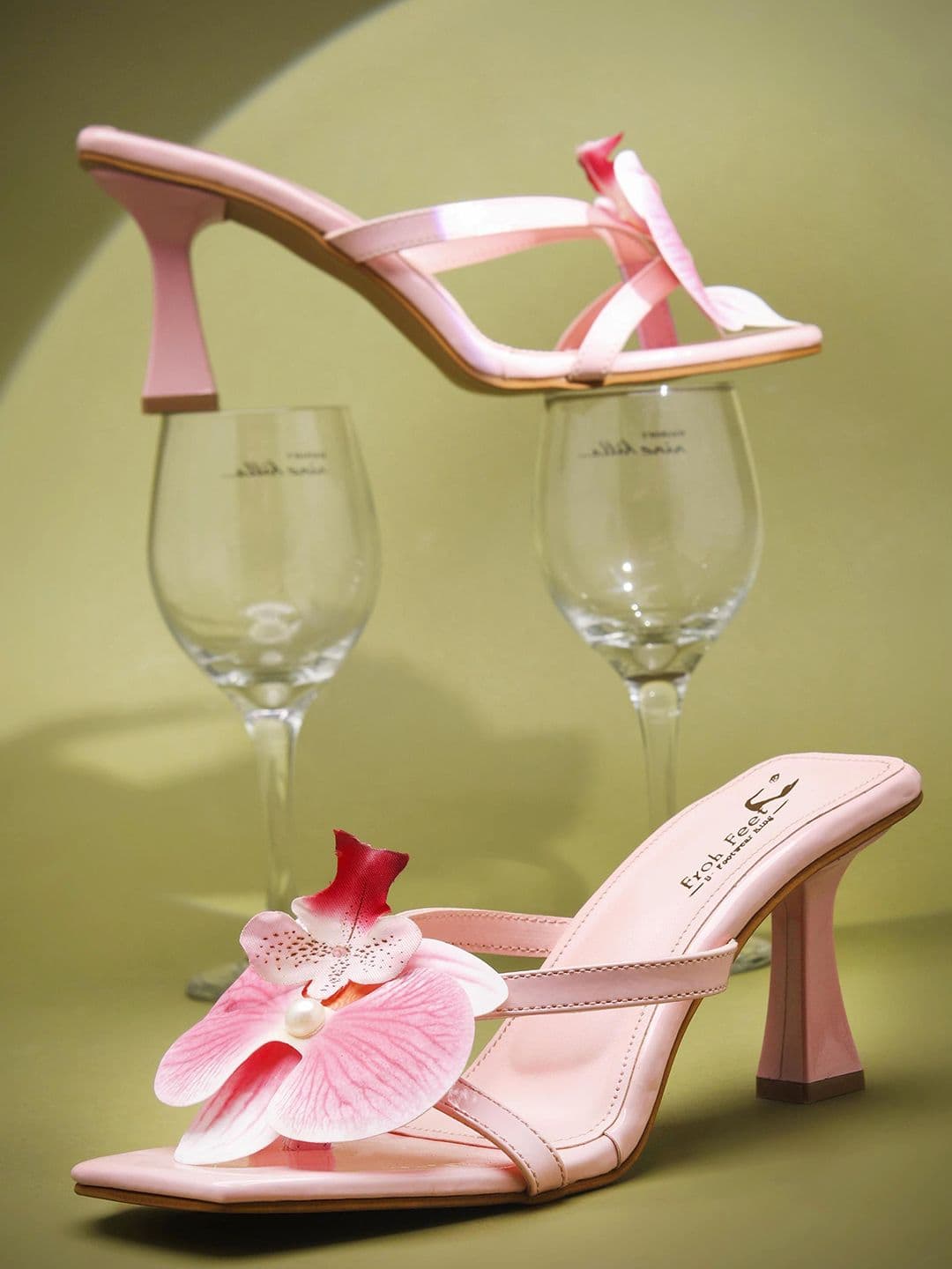 Froh Feet Women Embellished Open Toe Kitten Sandals - view 1
