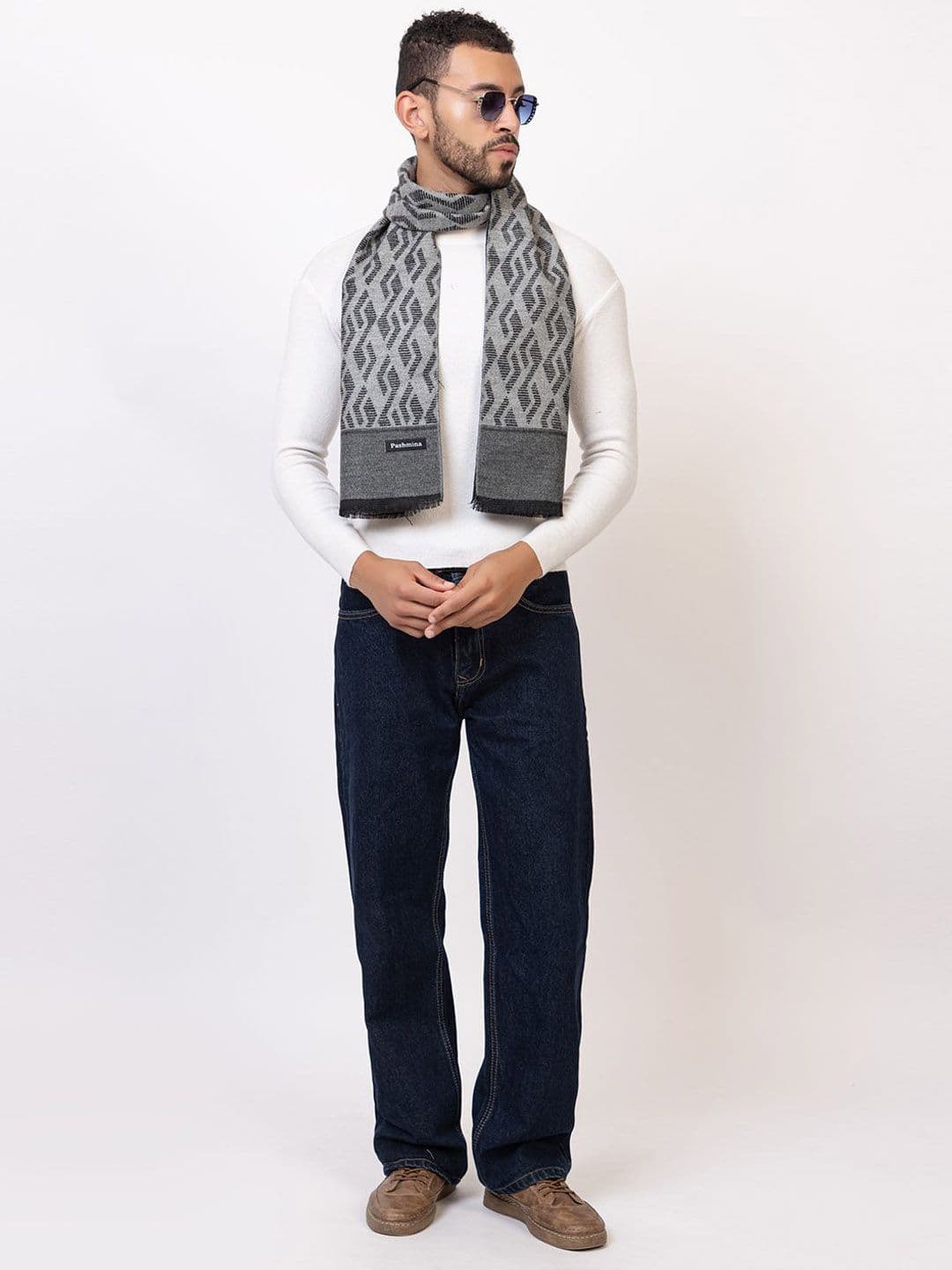 Amoldo Unisex Patterned Woolen Mufflers - view 1