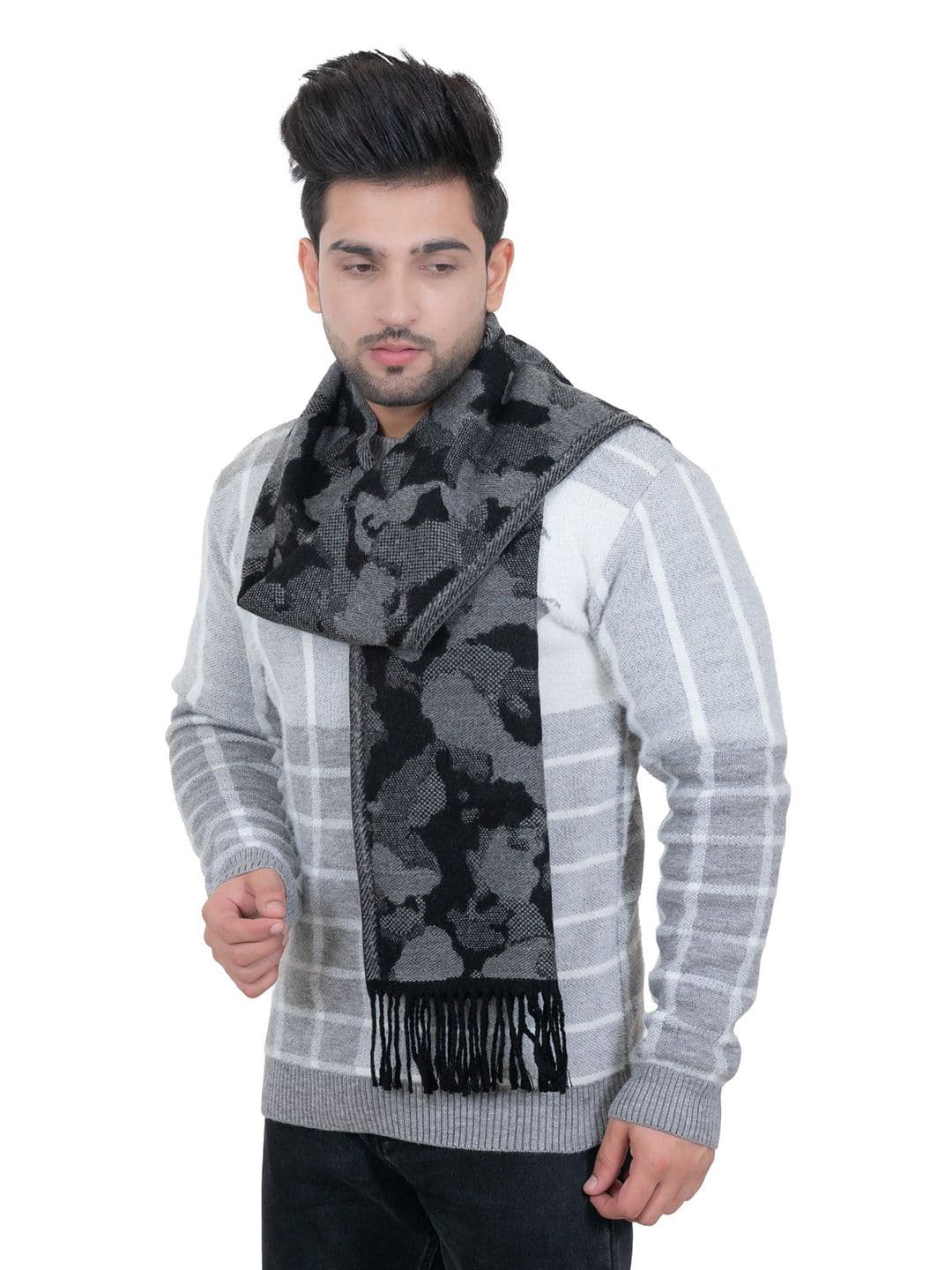 Amoldo Men Abstract Woolen Muffler - view 1