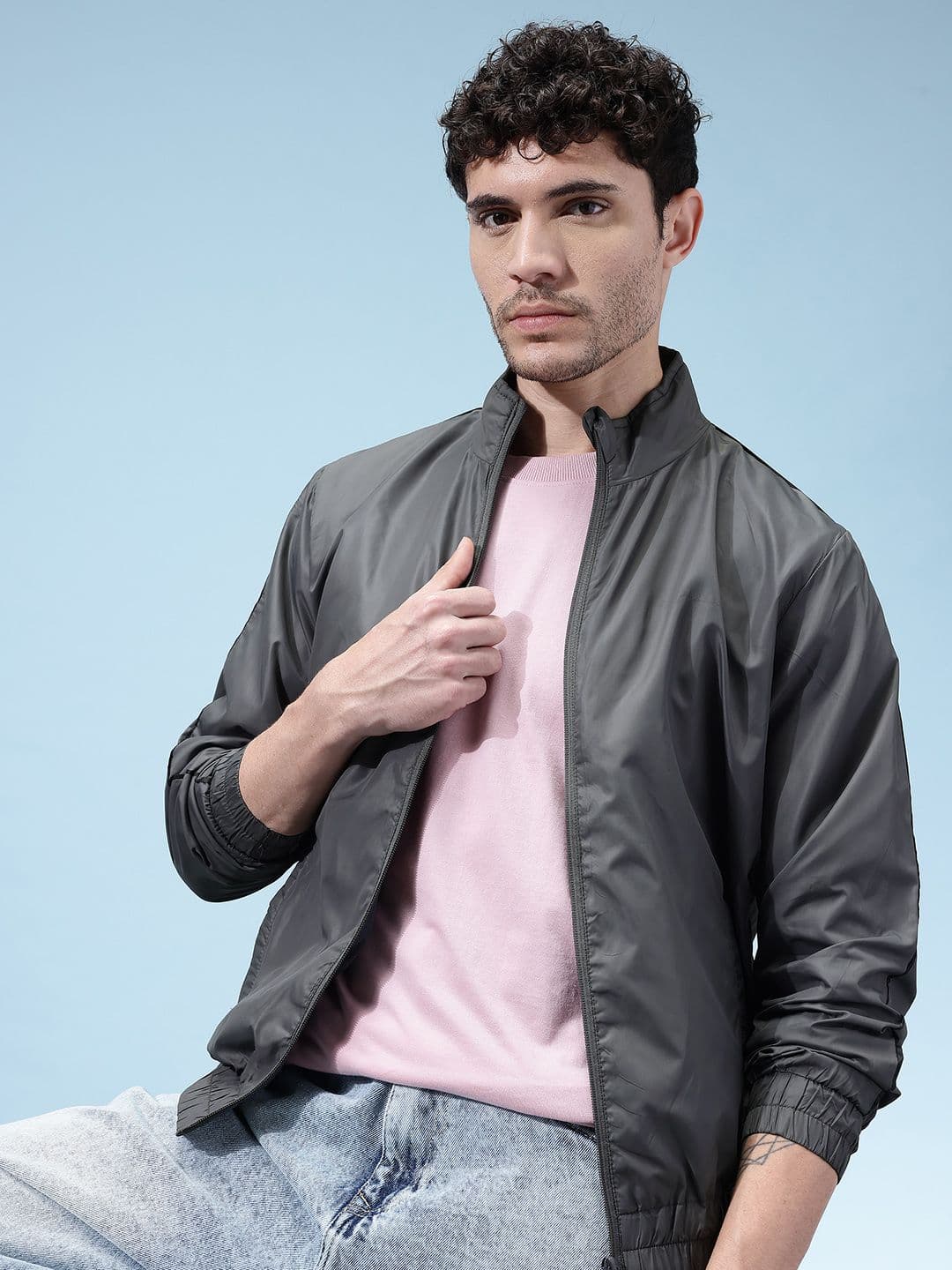 SZN Mock Collar Bomber Jacket - view 1