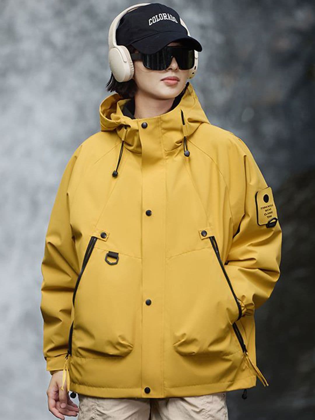 StyleCast x Revolte Men Hooded Solid Windcheater Tailored Jacket - view 1