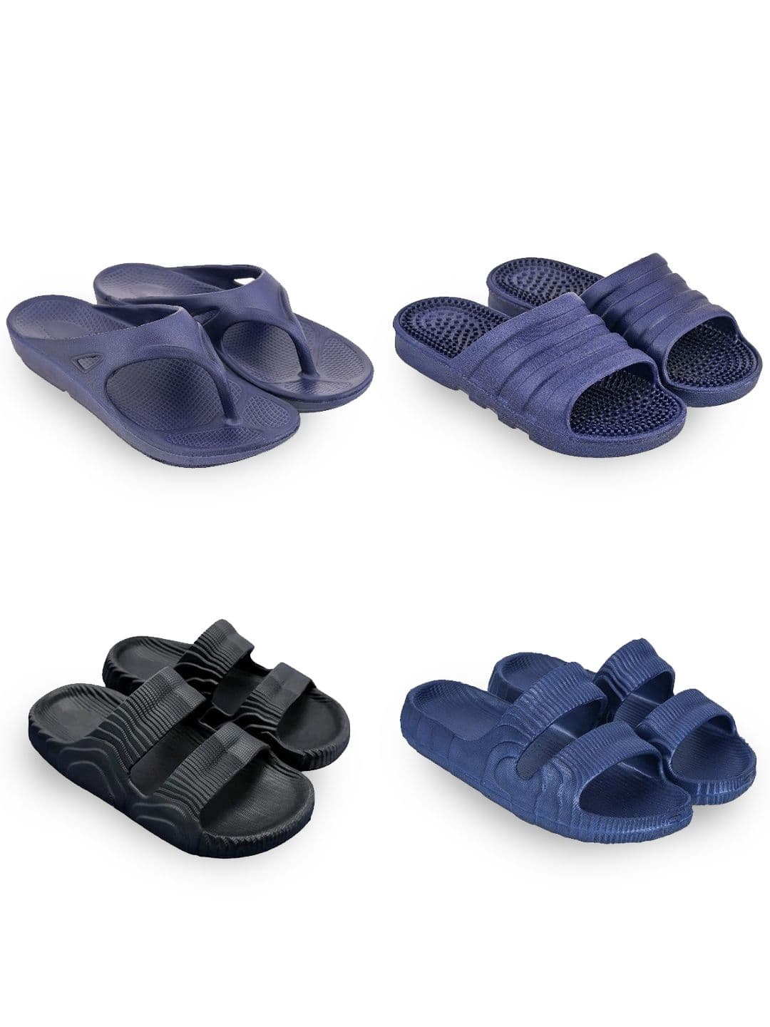Feel alive Men Pack of 4 Flip Flops - view 1