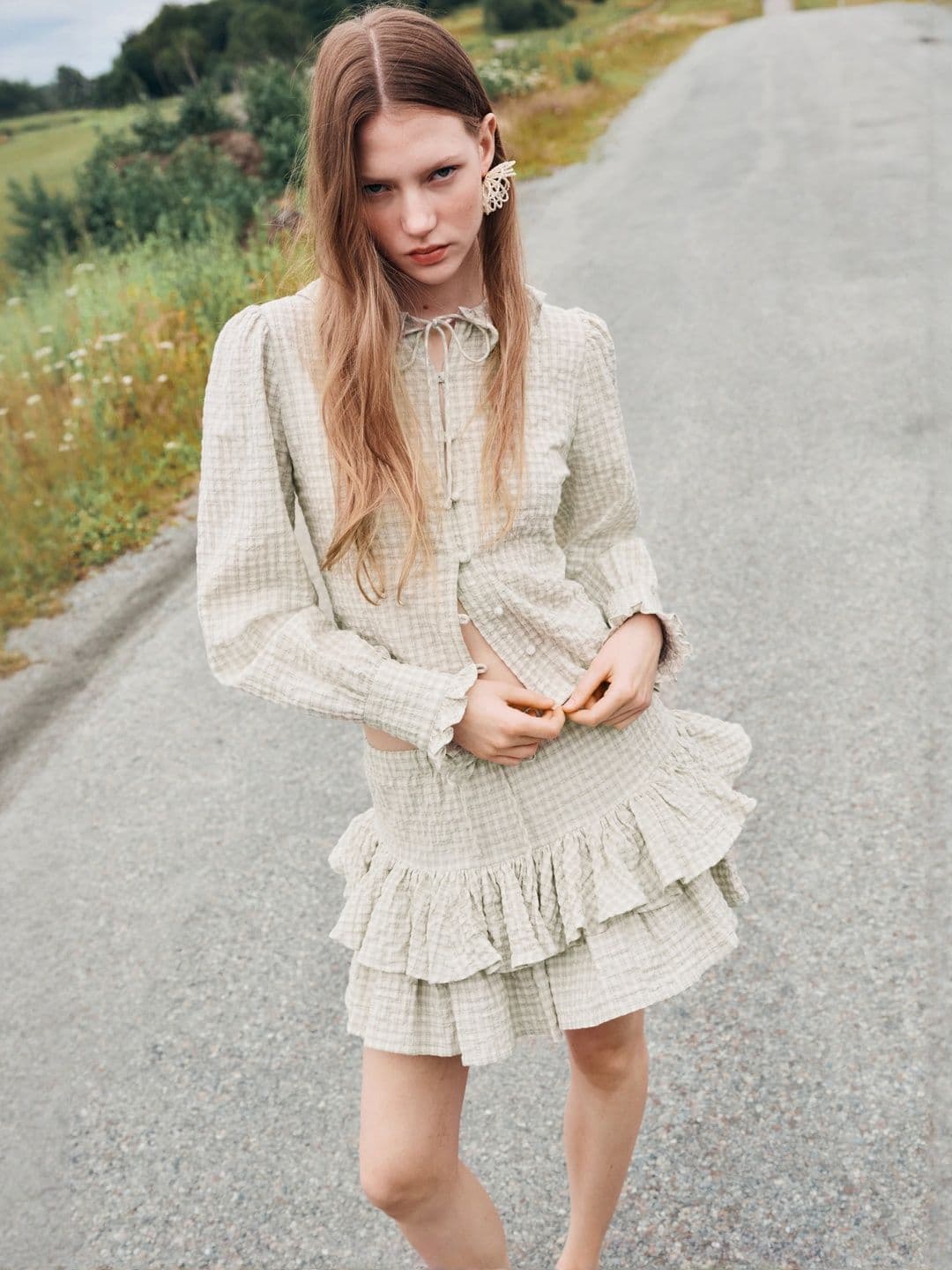 H&M Tiered Drawstring Skirt - view 1