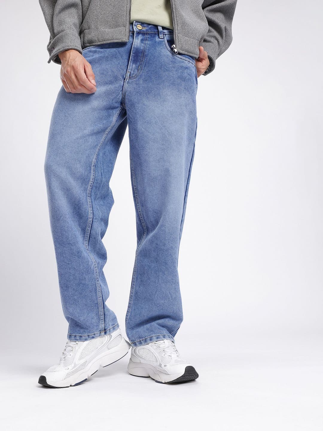 glitchez Men Loose Fit Heavy Fade Jeans - view 1