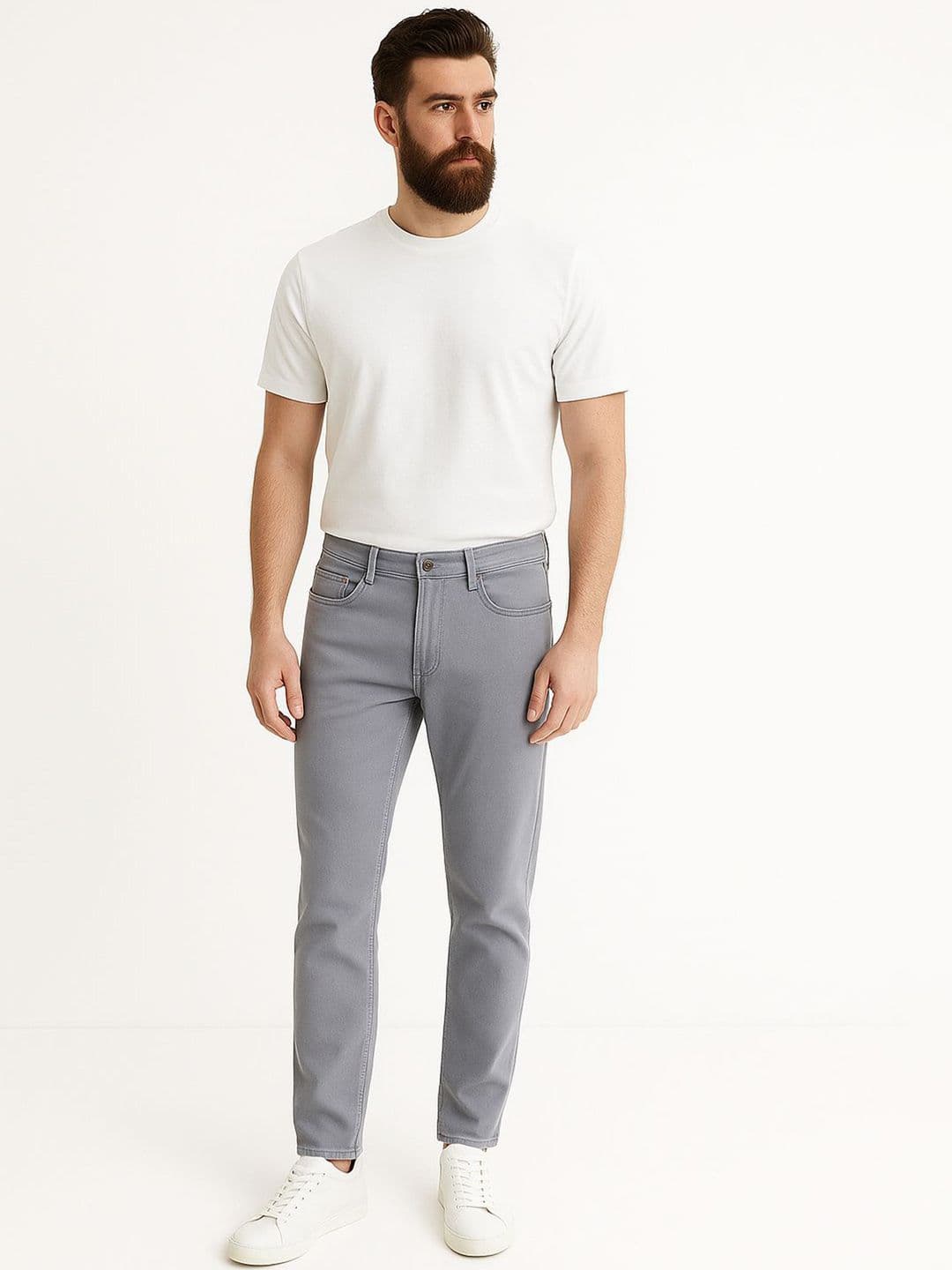 HIRRUX Men Comfort Relaxed Fit Mid-Rise Jeans - view 1
