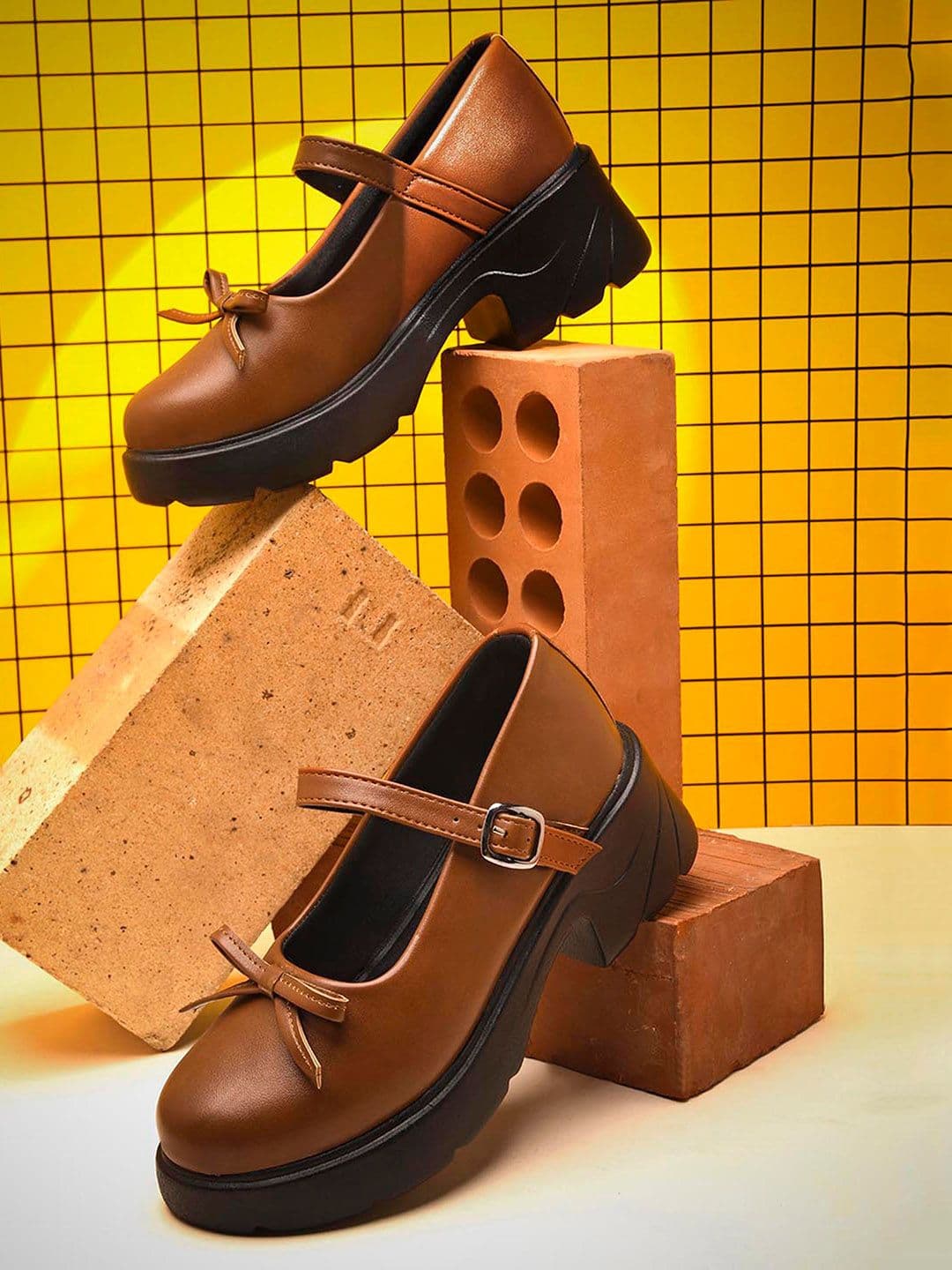 Froh Feet Solid Bows Platform Mary Janes - view 1