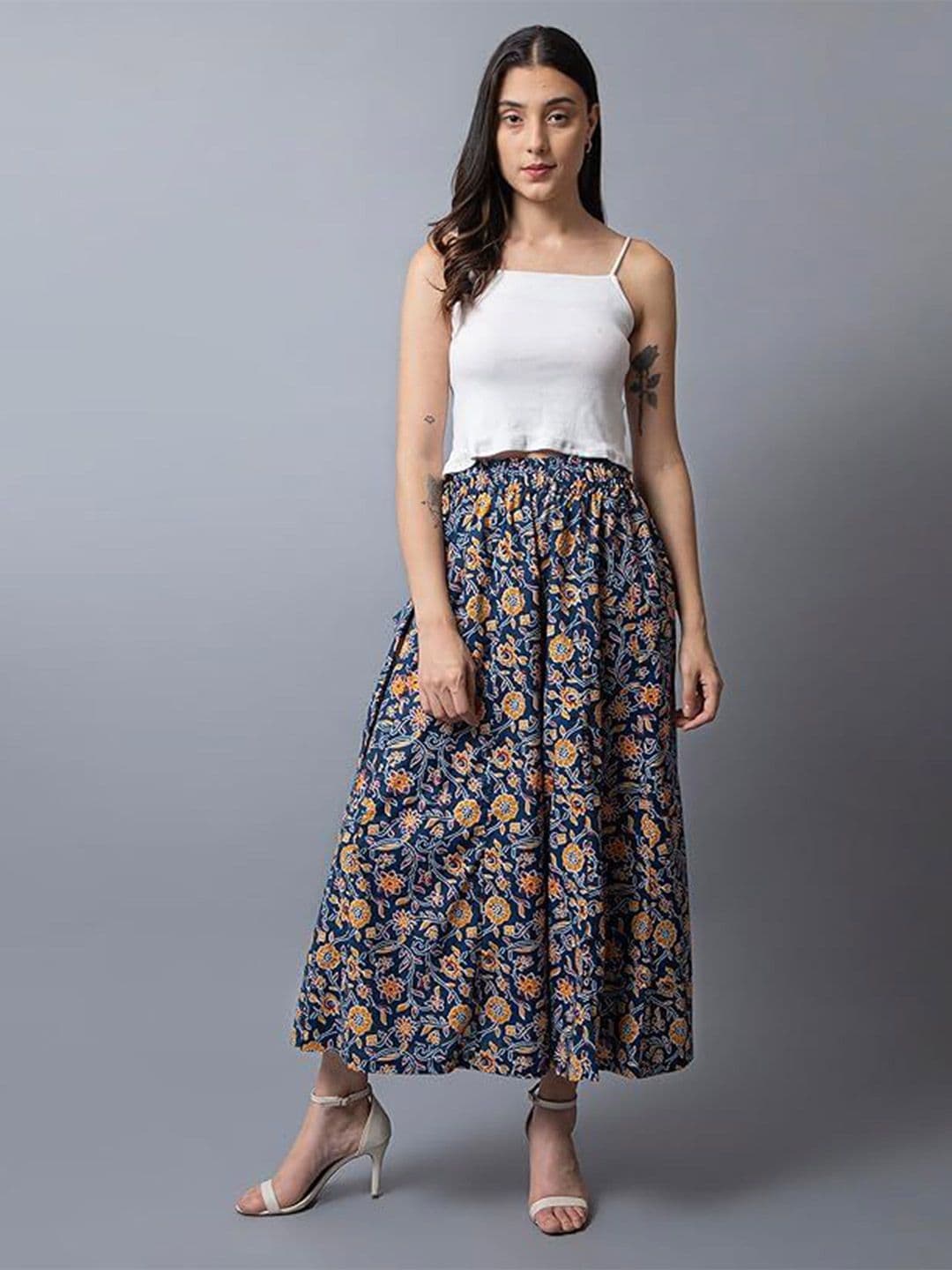 eyba Women Floral Printed Flared Palazzos - view 1