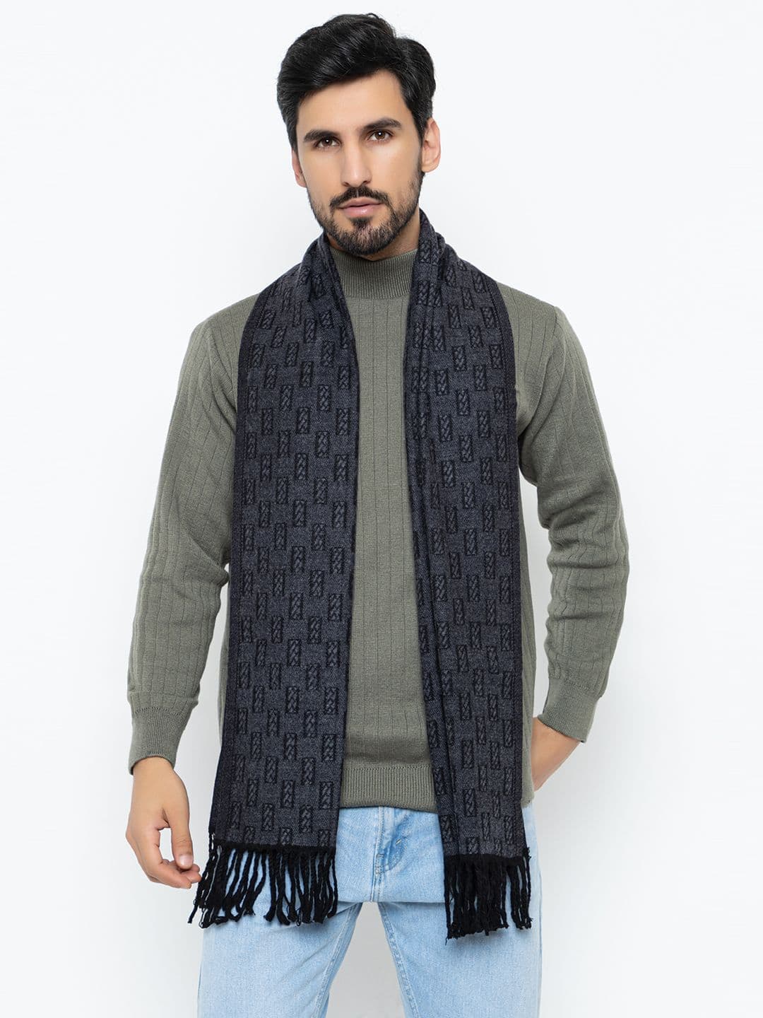Amoldo Men Patterned Acrylic Mufflers - view 1