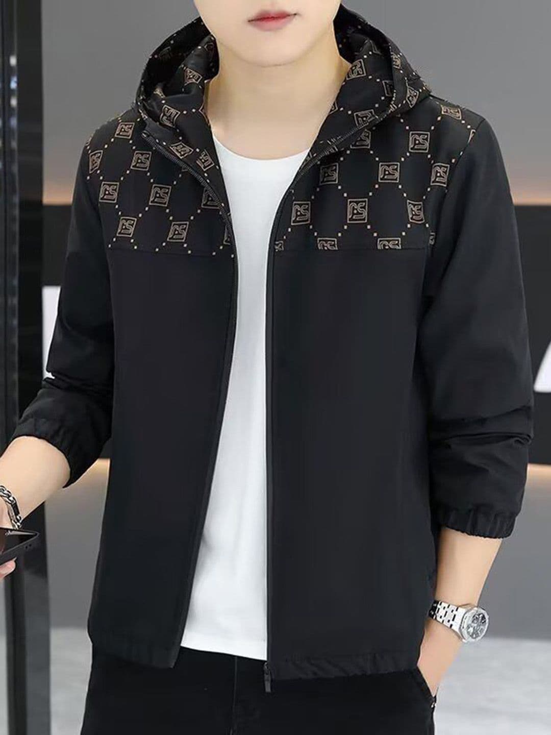 StyleCast x Revolte Men Hooded Brand Logo Insulator Tailored Jacket - view 1