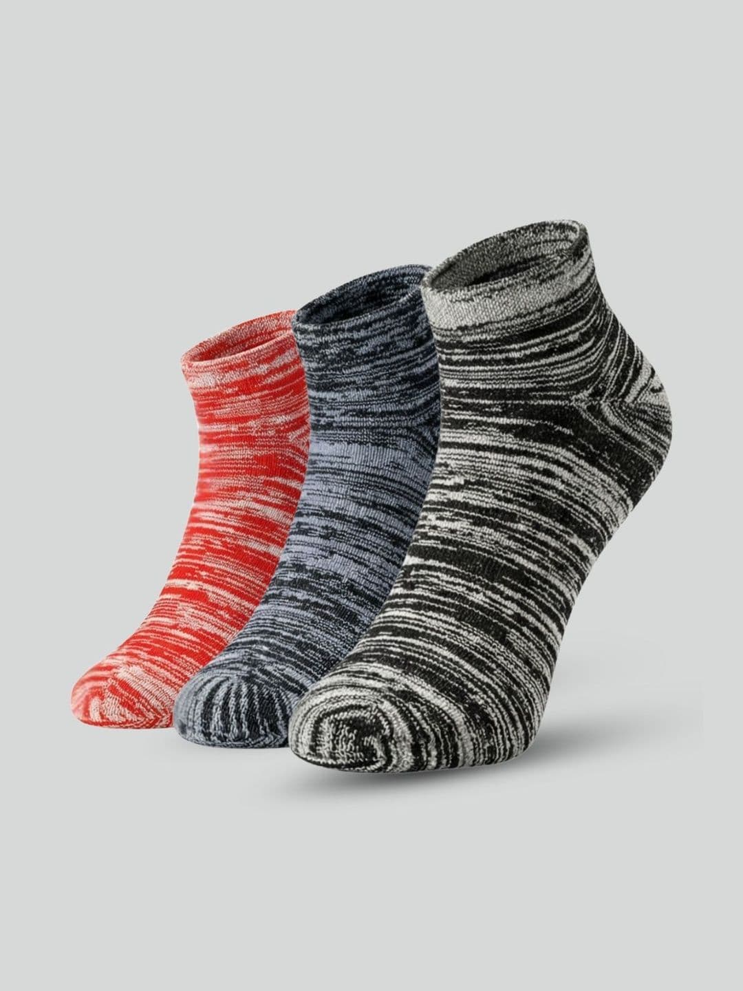 Sockscarving Unisex Pack of 3 Cotton Patterned Ankle Length Socks - view 1