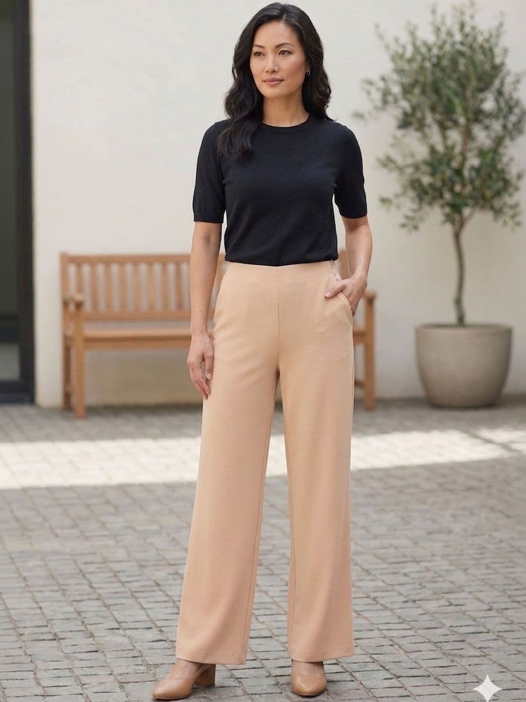 Madhav Fashion Enterprise Women Knitted Palazzos - view 1