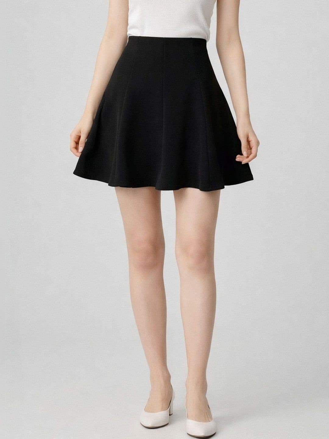 Suo Women Above Knee A-Line Skirt - view 1
