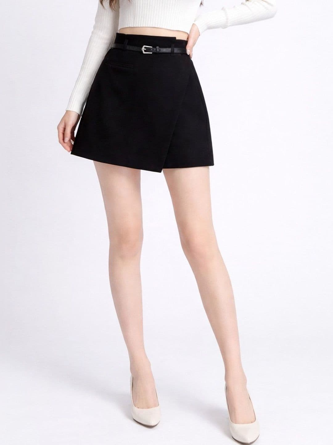 Suo Women Above Knee A-Line Skirt - view 1