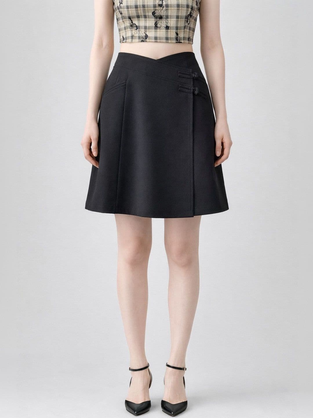 Suo Women Above Knee A-Line Skirt - view 1