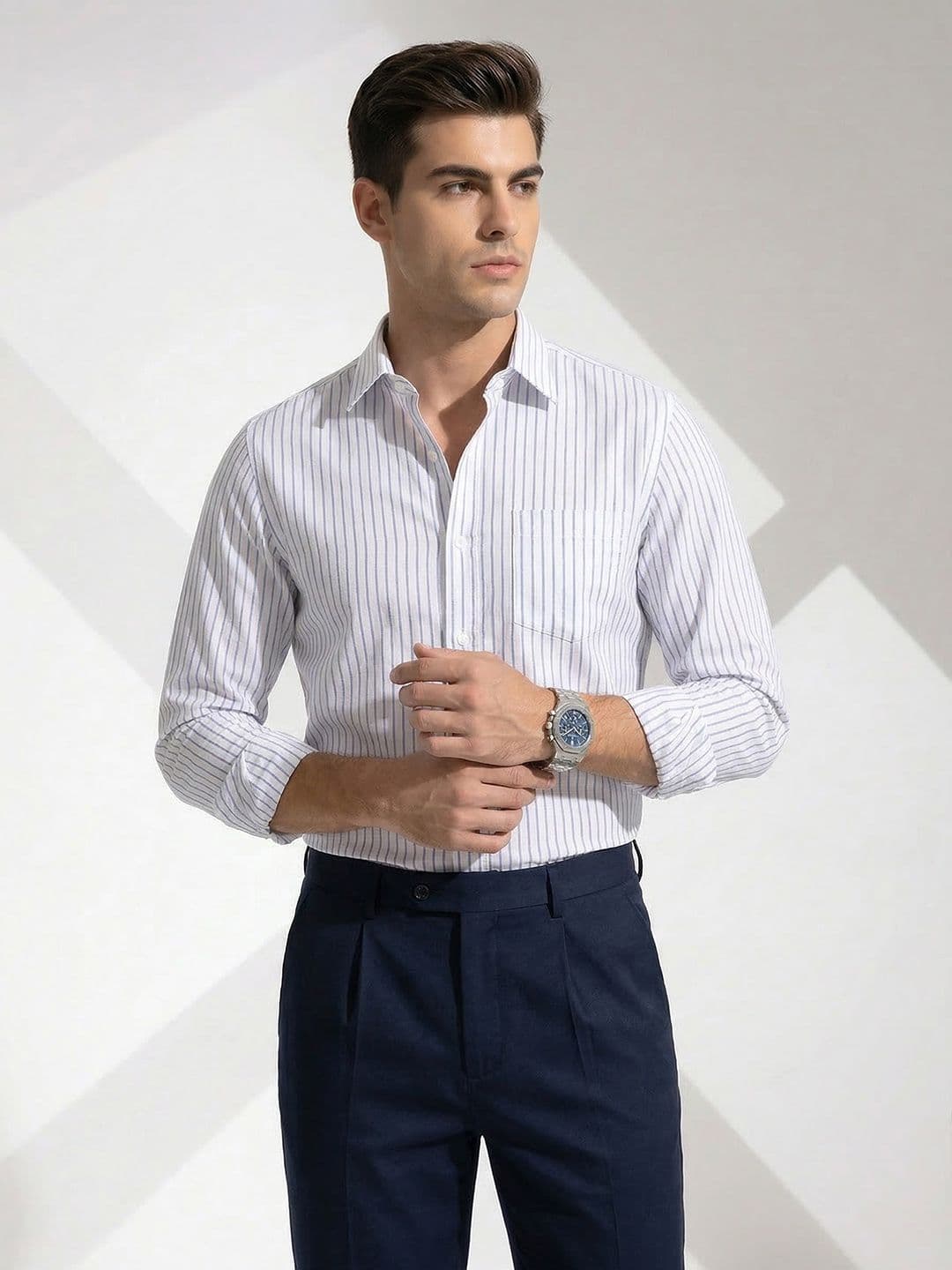 INVICTUS Urban Slim Fit Striped Formal Shirt - view 1