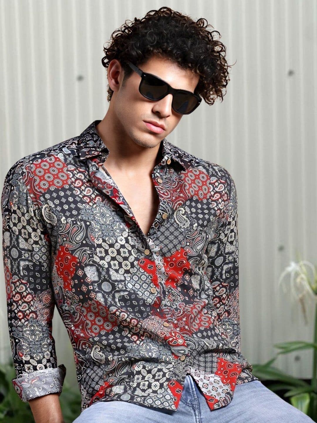 Rigo Men Classic Printed Casual Shirt - view 1