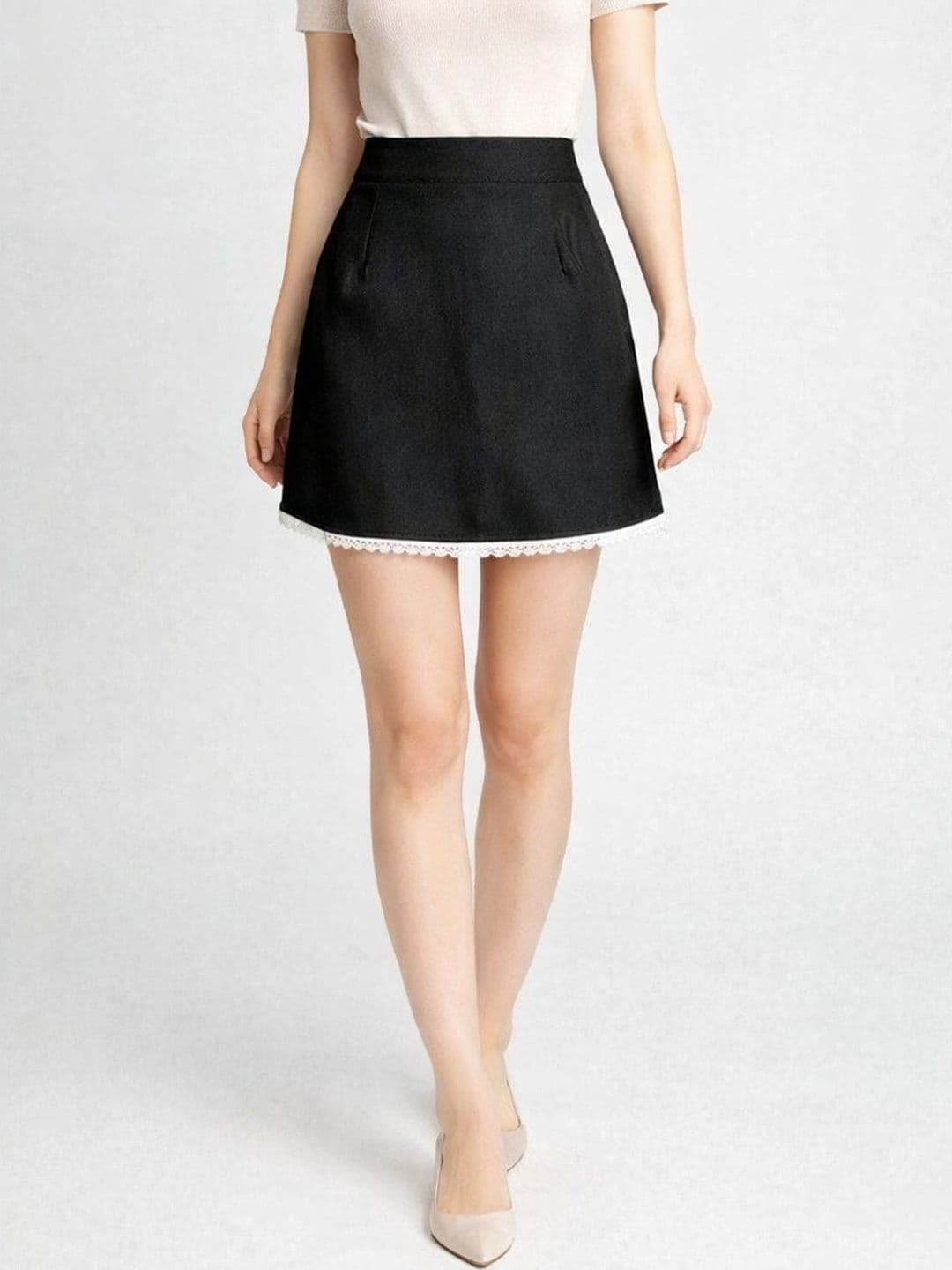 Suo Women Above Knee A-Line Skirt - view 1