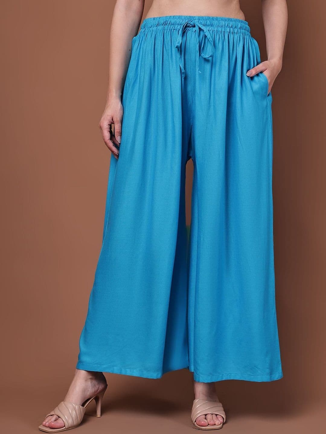 KALINI Women Flared Ethnic Palazzos - view 1