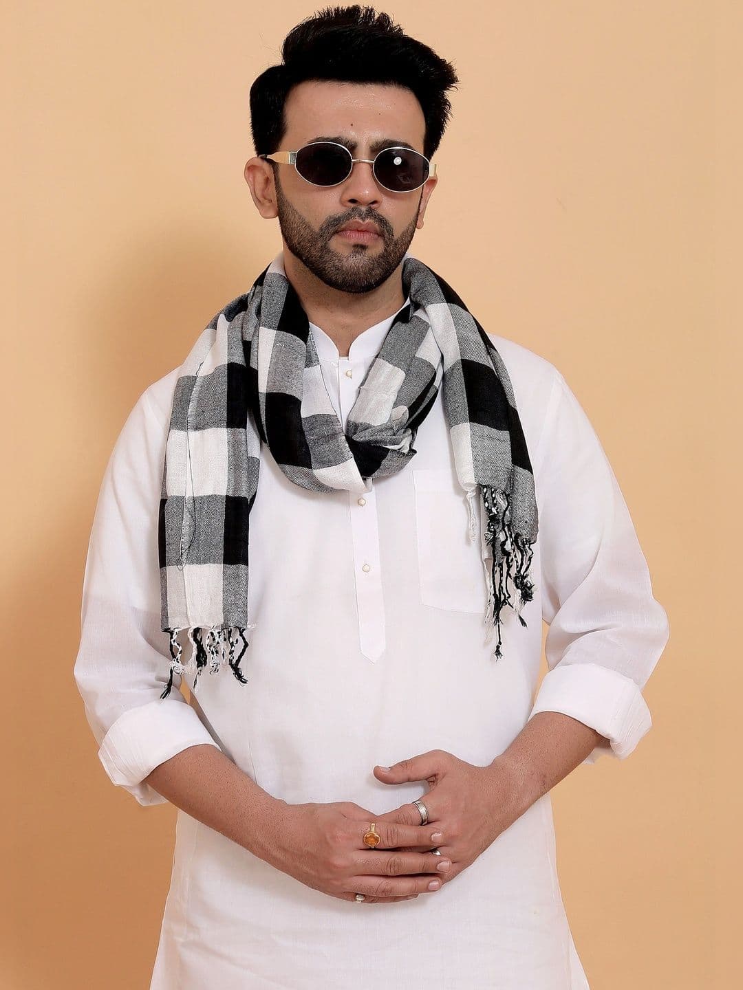 EBADAT Men Checked Scarf - view 1