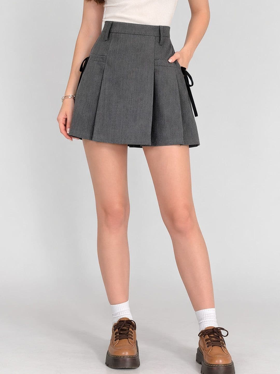 Suo Women Above Knee A-Line Skirt - view 1