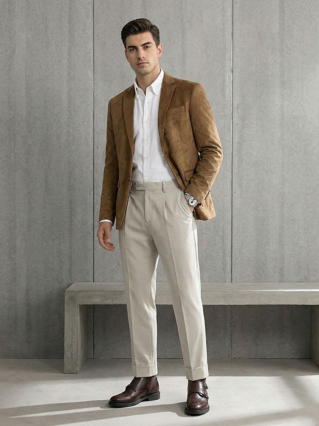 INVICTUS Textured Single-Breasted Blazer - view 1