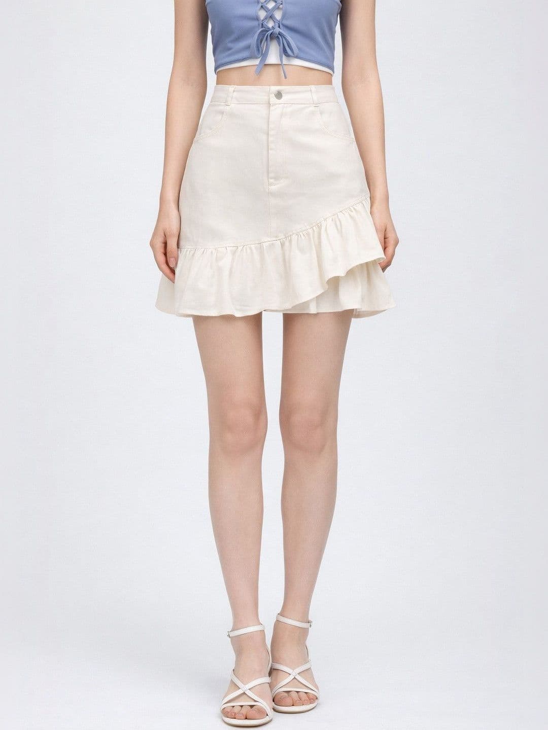 Suo Women Above Knee A-Line Skirt - view 1