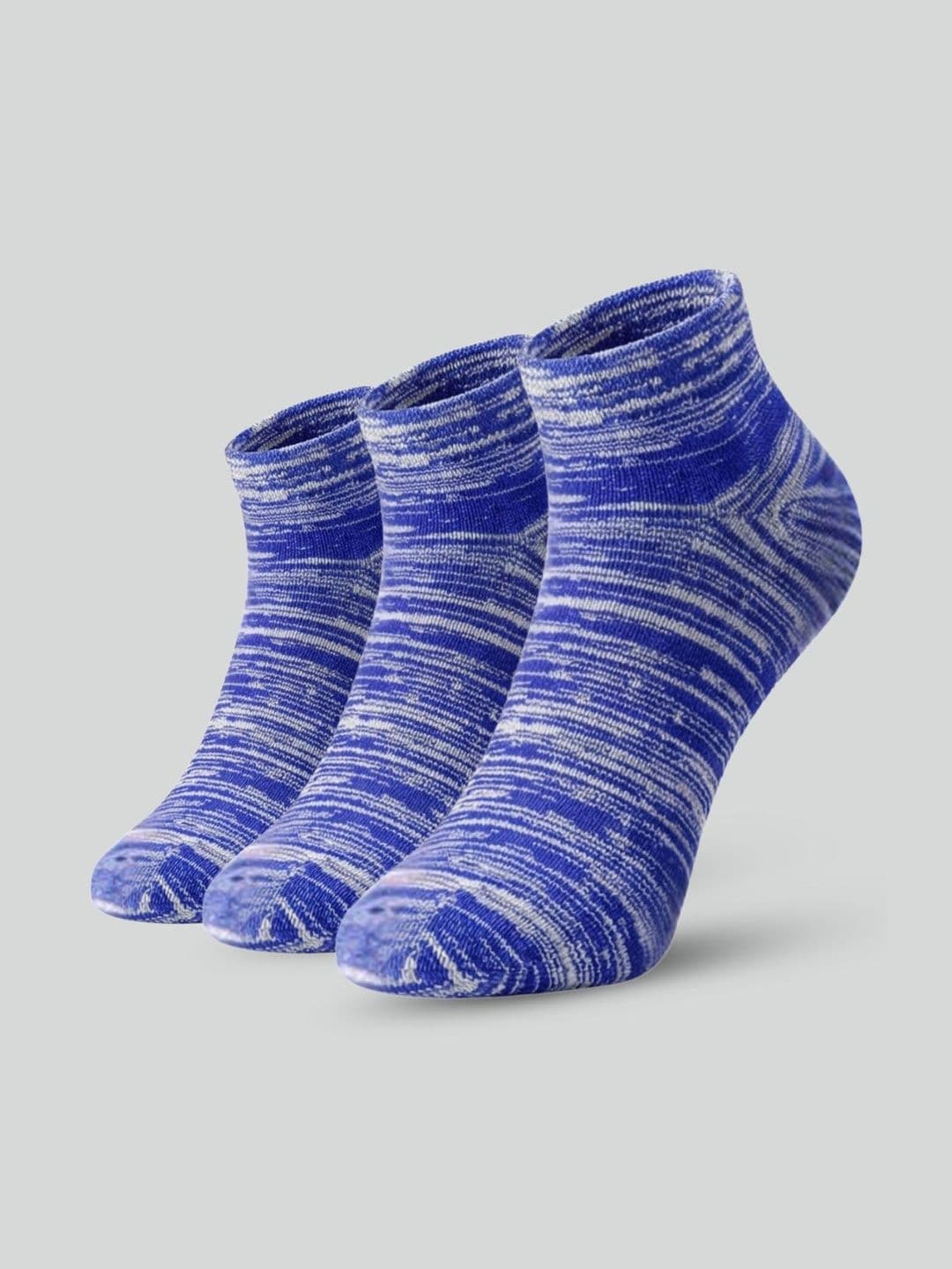 Sockscarving Unisex Pack of 3 Cotton Patterned Ankle Length Socks - view 1