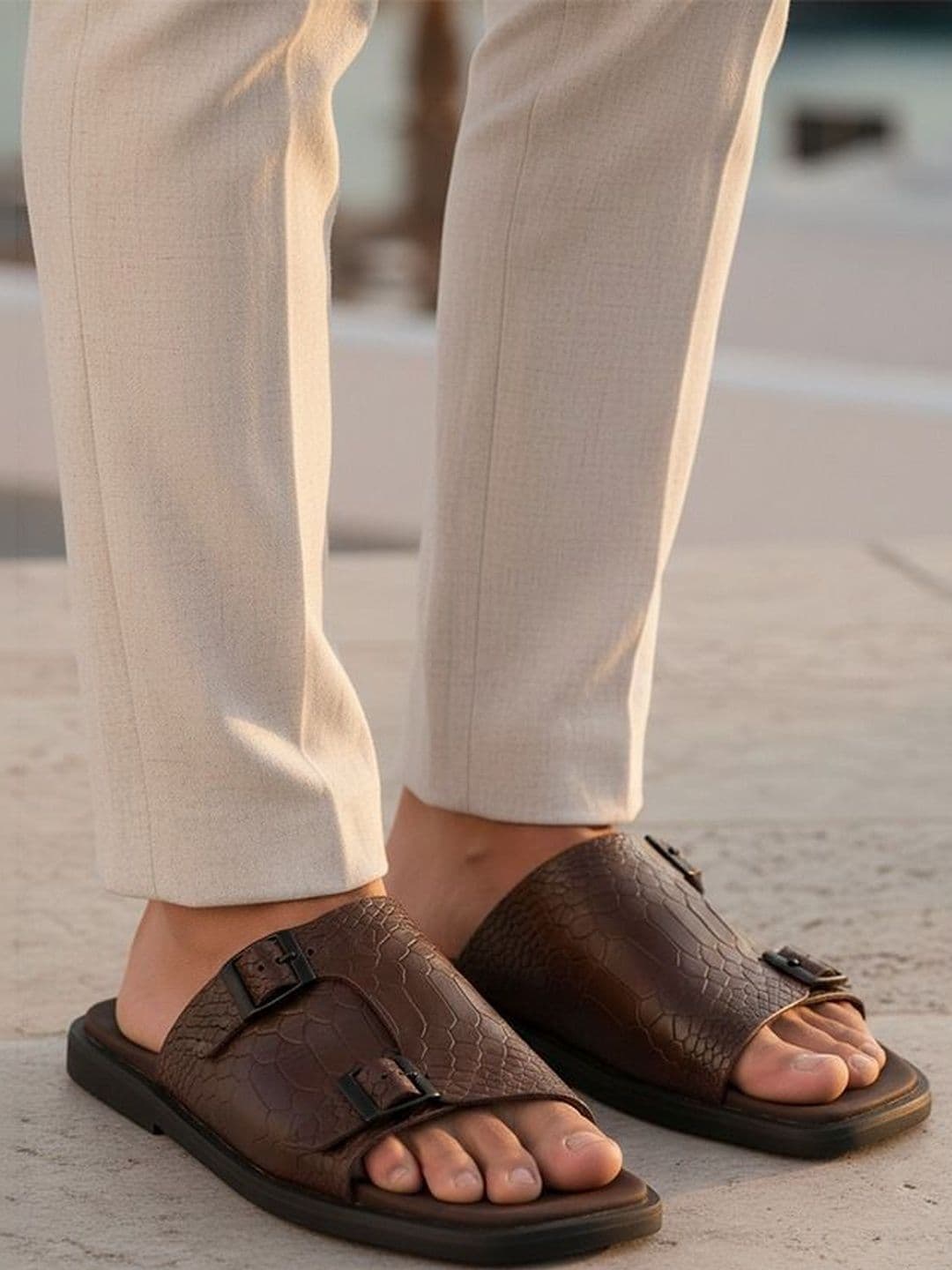 Alberto Torresi Men Leather Comfort Sandals - view 1