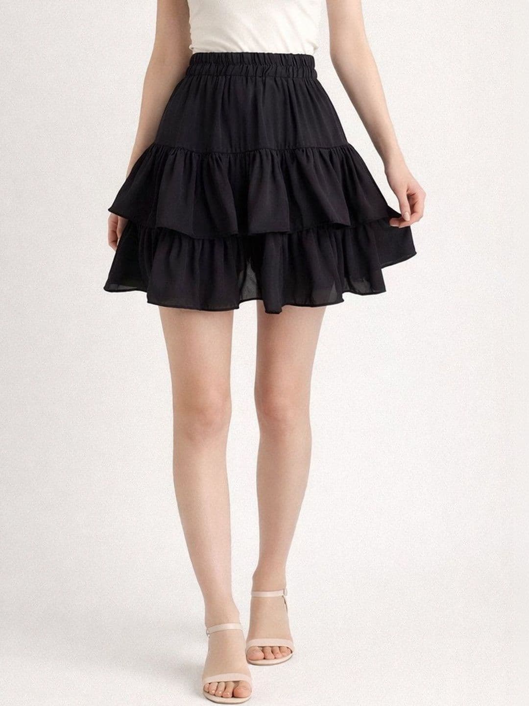 Suo Women Above Knee A-Line Skirt - view 1