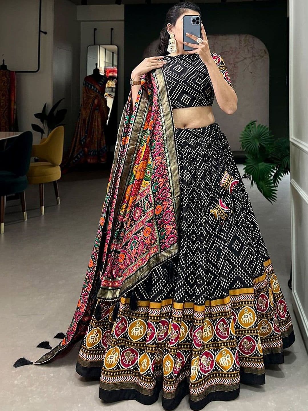 VASTRYN Ready to Wear Lehenga & Unstitched Blouse With Dupatta - view 1