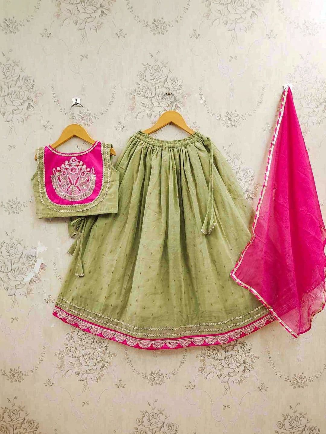 JOVK DESIGN Girls Tie and Dye Ready to Wear Lehenga & Blouse With Dupatta - view 1