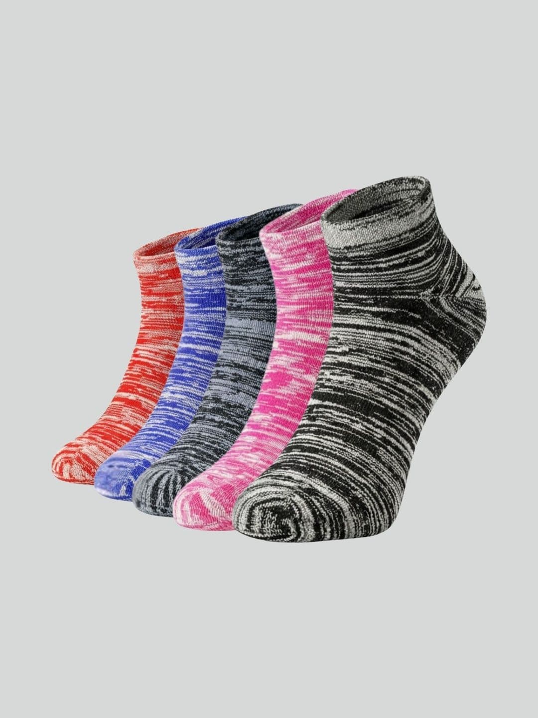 Sockscarving Unisex Pack of 5 Cotton Patterned Ankle Length Socks - view 1