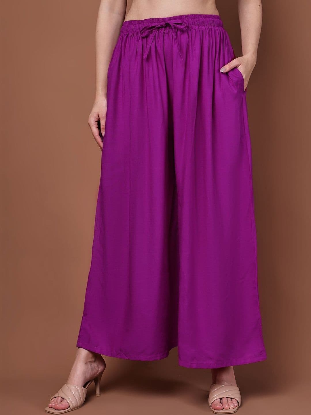 KALINI Women Flared Ethnic Palazzos - view 1