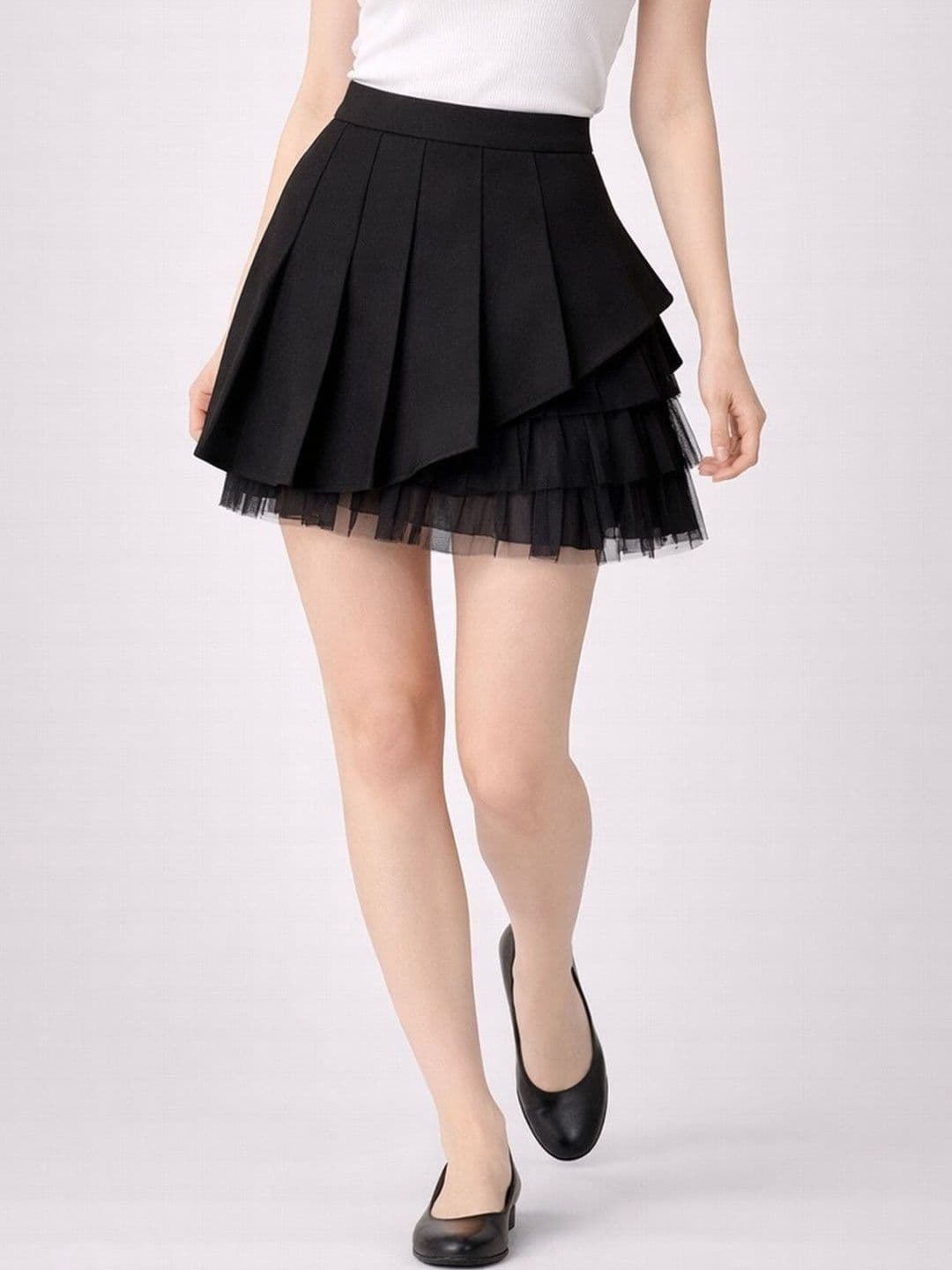 Suo Women Above Knee A-Line Skirt - view 1