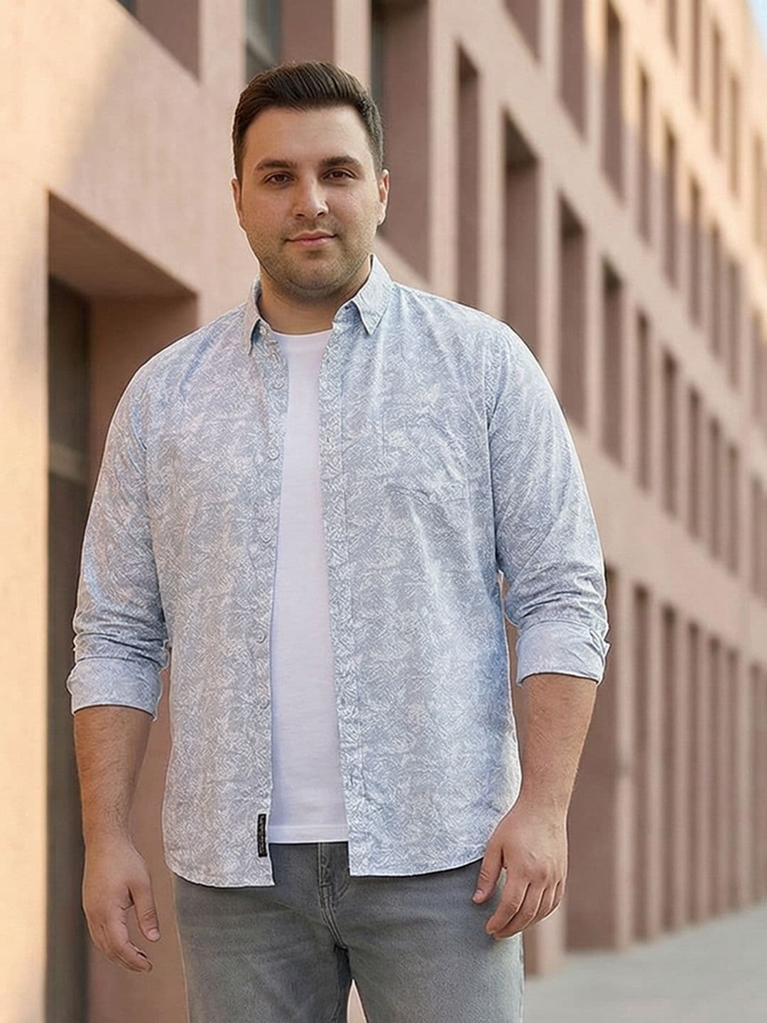 Sztori Plus Size Floral Printed Casual Shirt - view 1