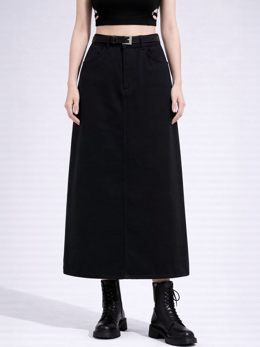 Suo Women Maxi A-Line Skirt - view 1