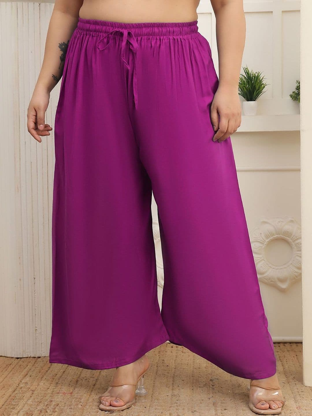 KALINI Women Flared Ethnic Palazzos - view 1